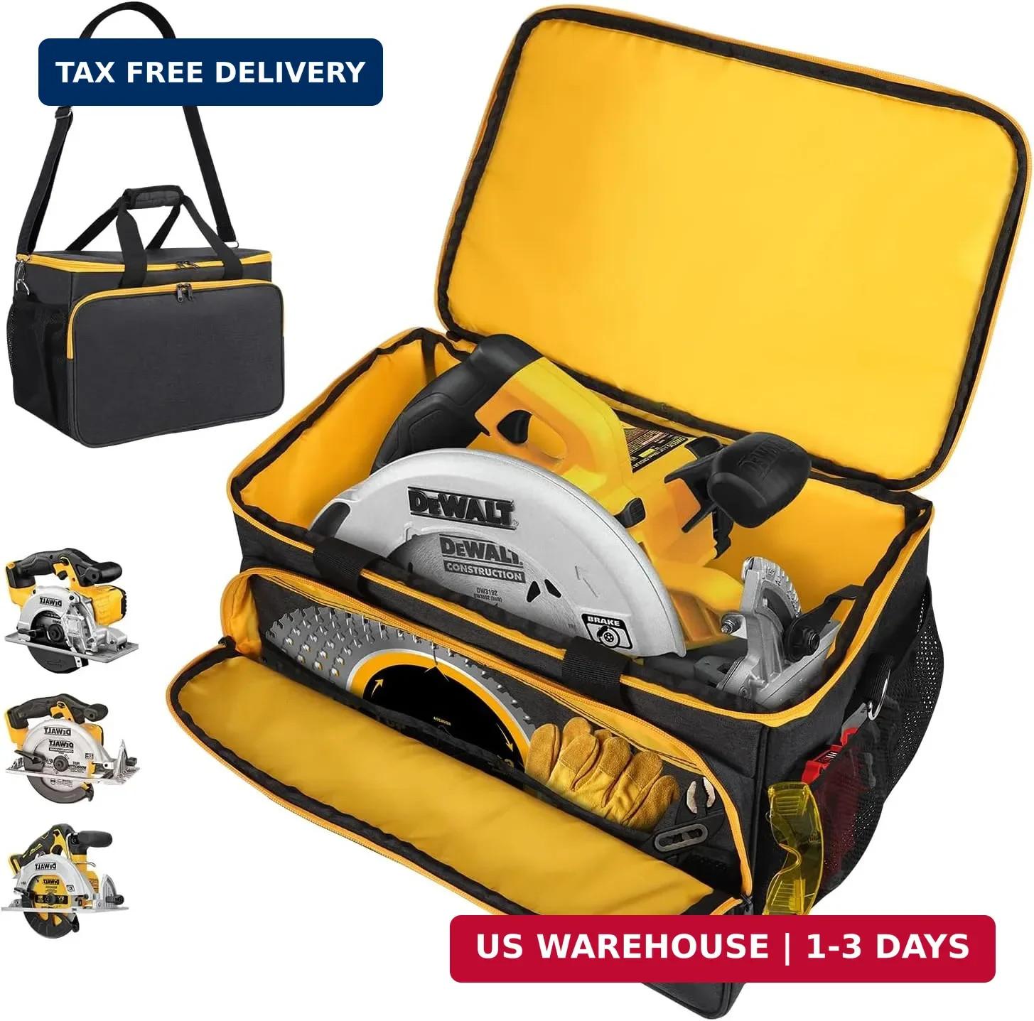 Portable Carry Bag Compatible with DEWALT 20V MAX Circular Saw DCS391B/DCS565B 6