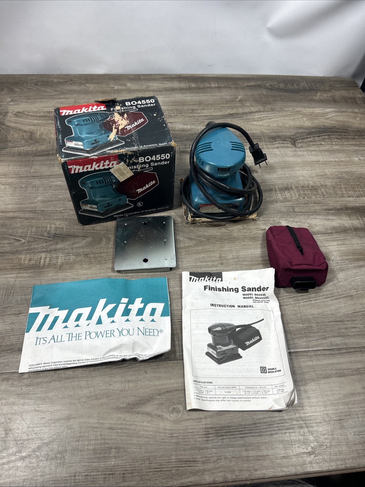 Makita Finishing Sander 115V OPM 14000 Model: B04550 Tested