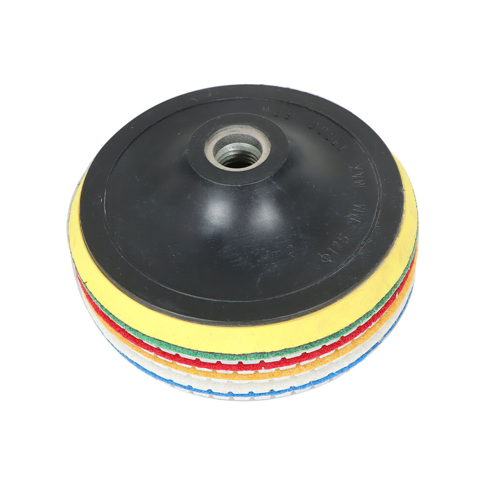For Marble Quartz Stone Polishing 5&Prime; Diamond Concrete Wet Dry Polishing Pad Set