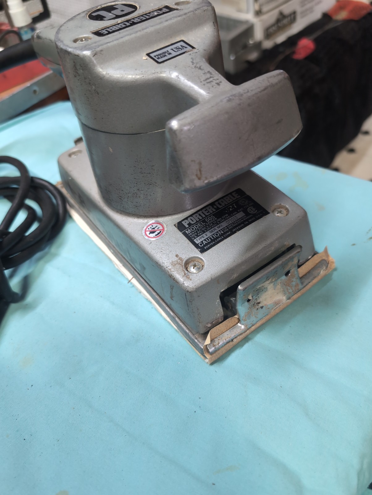 Porter Cable Model 505 Heavy Duty Sander Made in USA Type 2 TESTED WORKING