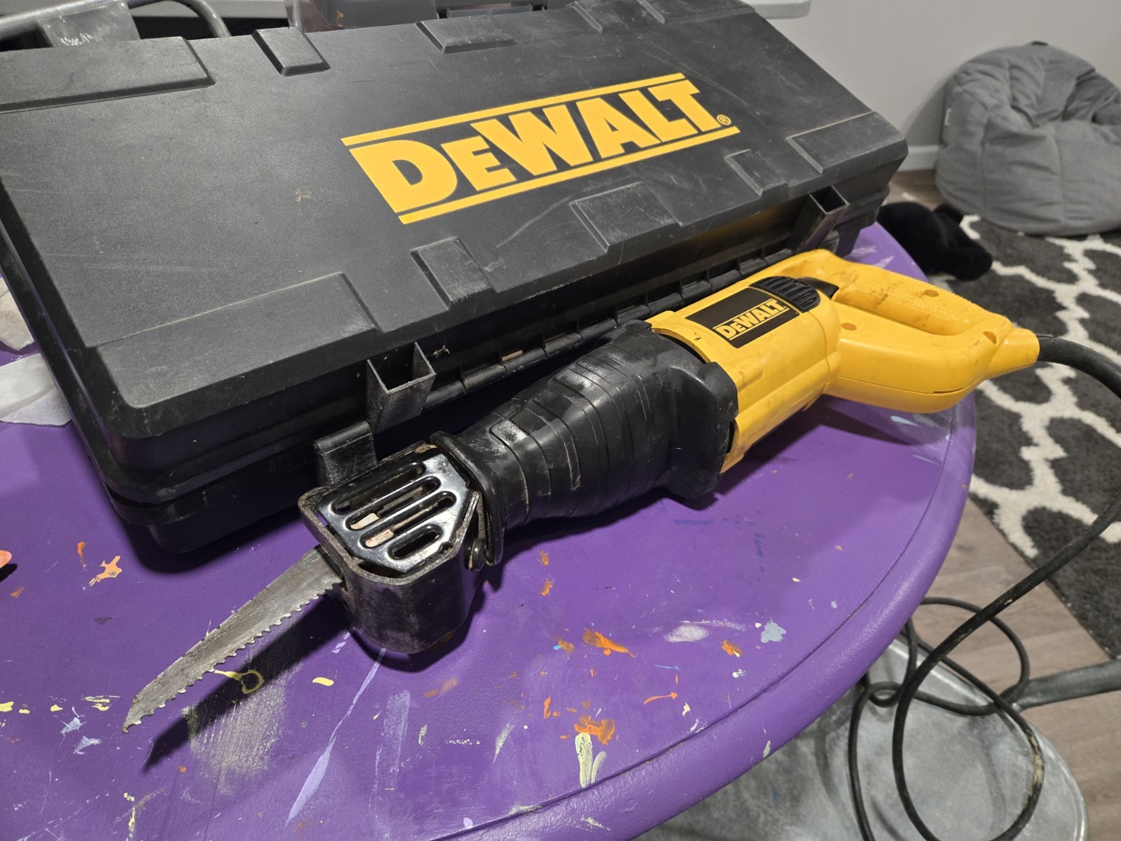 DEWALT Corded Electric Reciprocating Saw w/ Case Yellow/Black
