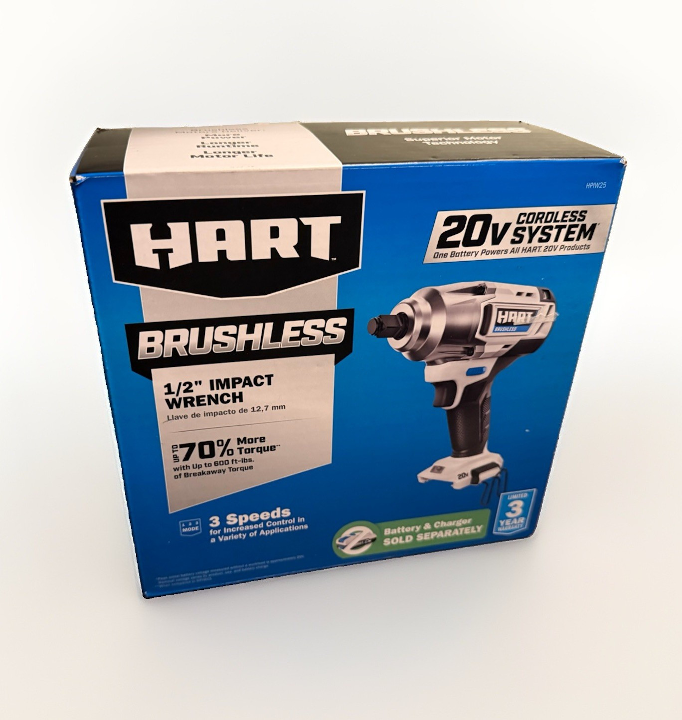 HART 20V 1/2&Prime; High Torque Brushless Impact Wrench HPIW25- TOOL ONLY- NEW SEALED