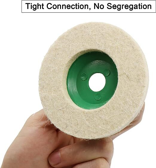 10Pcs 4&Prime; Wool Polishing Discs Finishing Wheel Buffing Pads for 100 Angle Grinder