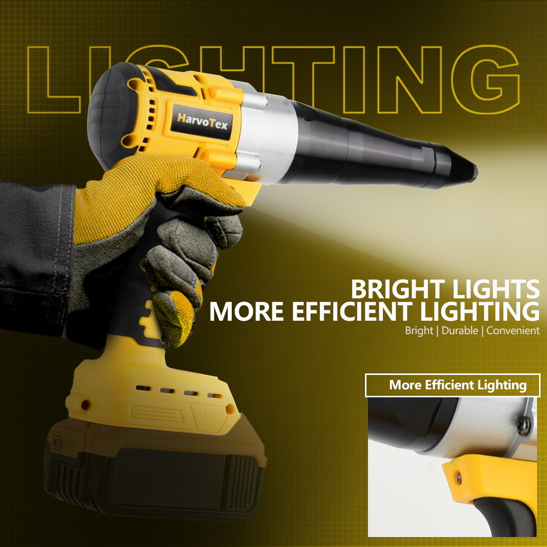 Cordless Rivet Gun for DeWalt 20V, Electric Rivet Gun (1/8 », 5/32 », 3/16&Prime;)