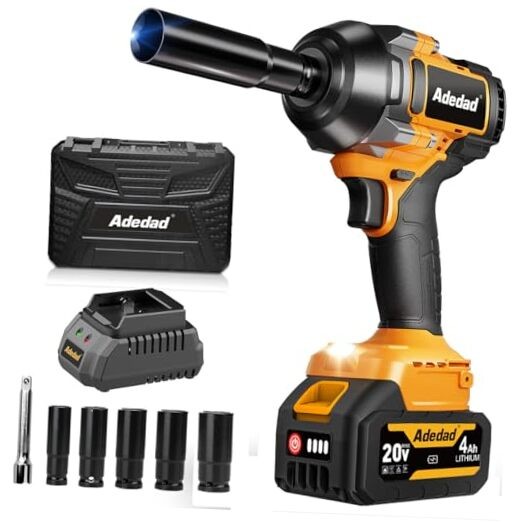 1000N.m Cordless Impact Wrench 1/2 Inch – 20V 740ft-lbs High 1000N.m-1 Battery