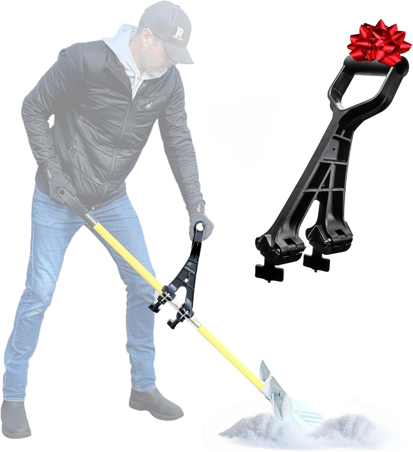Universal Handle Attachment Ergonomic Garden Tool Adapter Fit15/16–1-5/8in Black