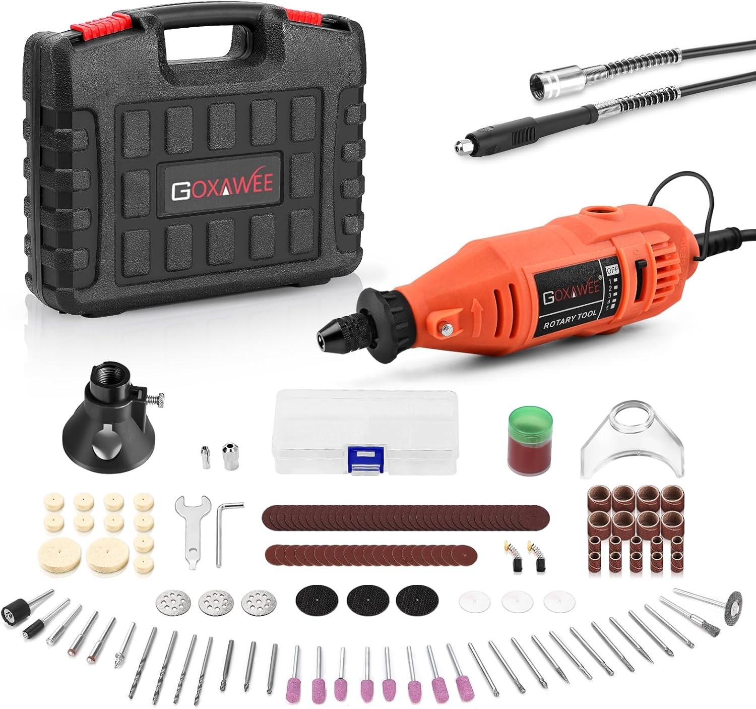 Variable Speed Rotary Tool Kit – Compact Design with 140+ Craft Accessories