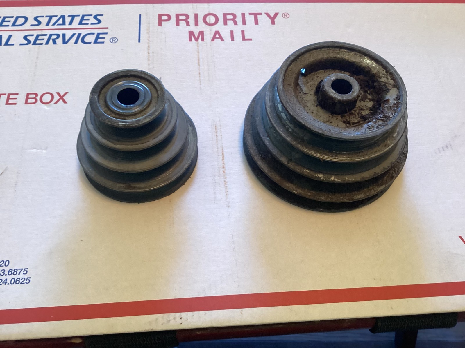 Vintage 24&Prime; Delta Rockwell 40-440 Scroll Saw Pulley 4 step 1/2 bore