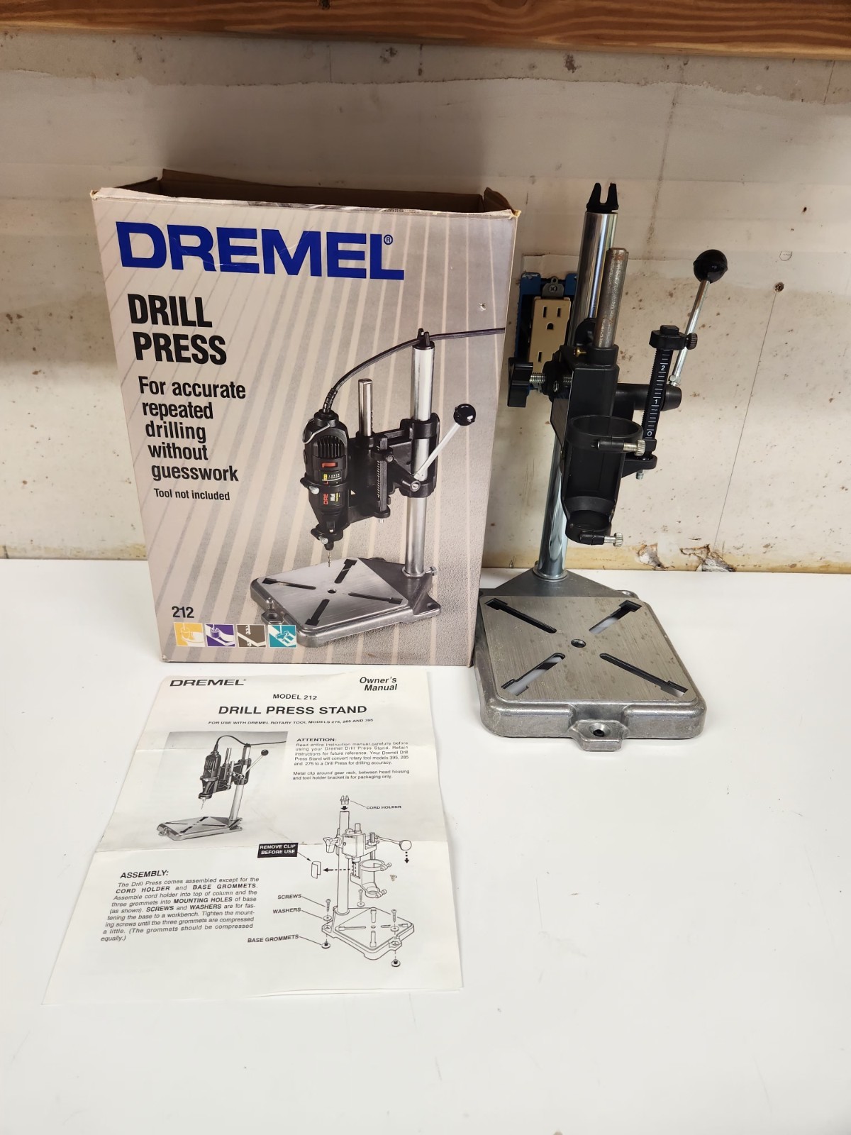 DREMEL Moto-Tool Deluxe Drill Press Stand Model 212 Made USA In Box