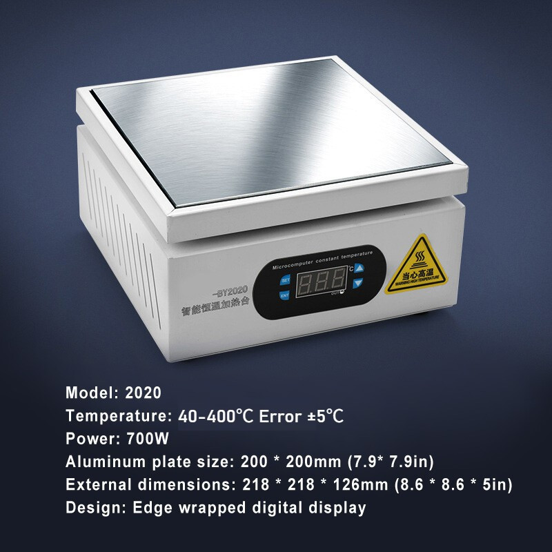 20*20CM Hot Plate Electronic Preheating Station for BGA Heating Work Tool Set