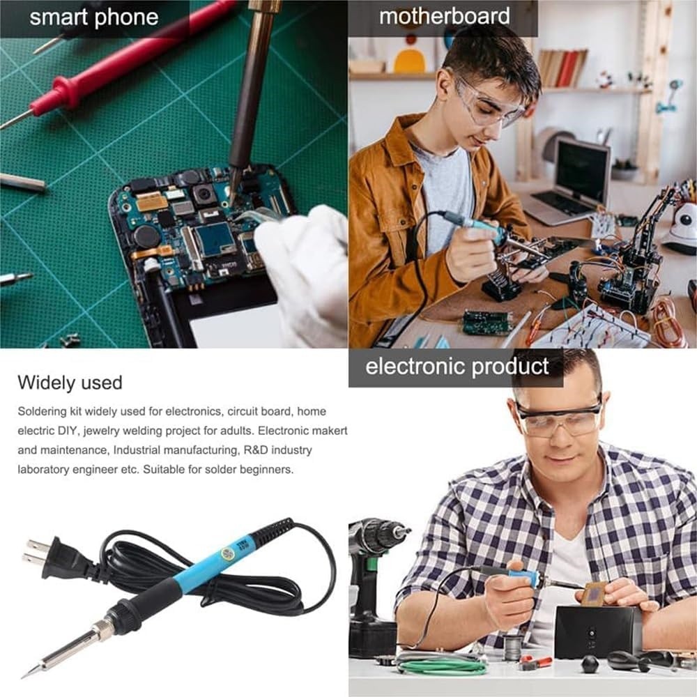 Soldering Iron Electric Gun Adjustable Temperature Welding Solder Wire Kit US