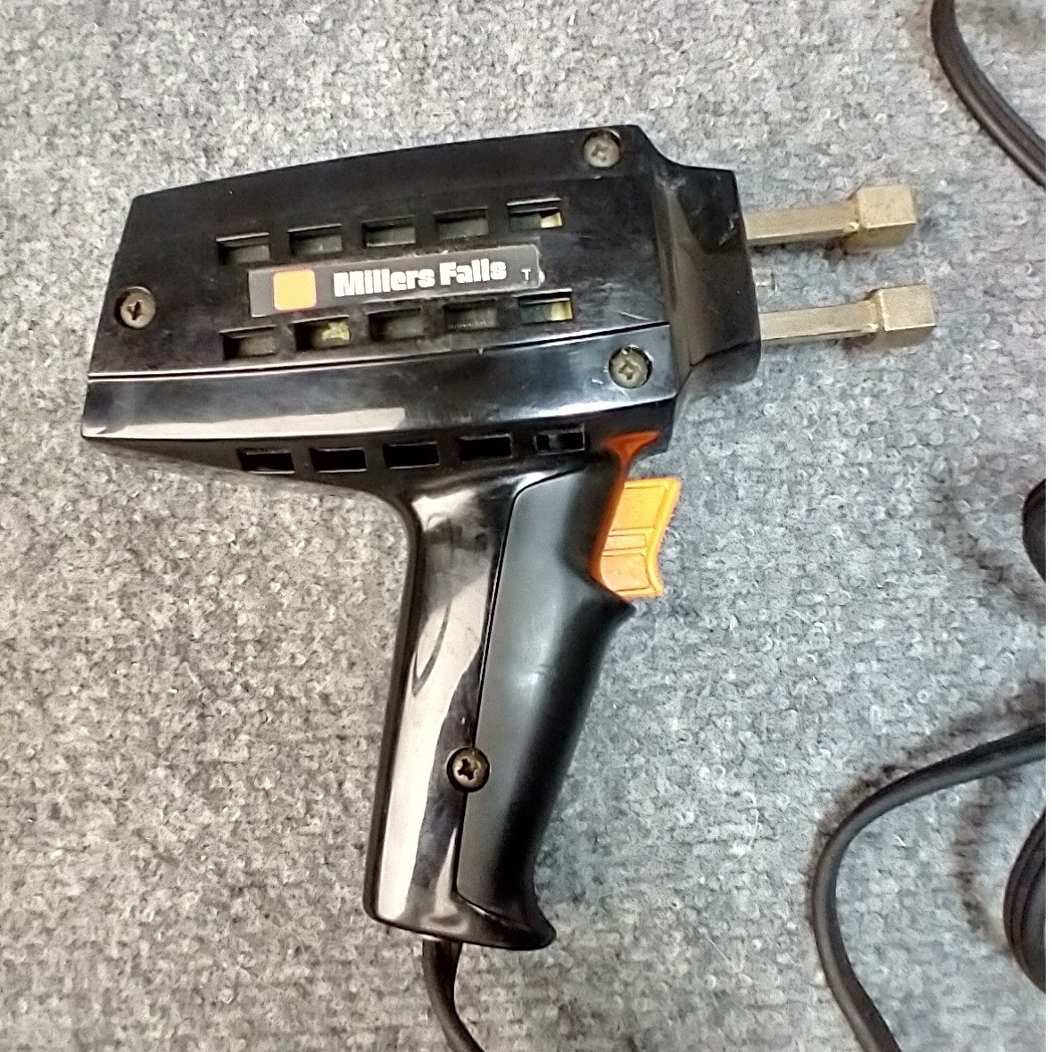 Millers Falls Soldering Gun G-992 Mod A Vintage 2.5 Amp 120V Black Orange Tool