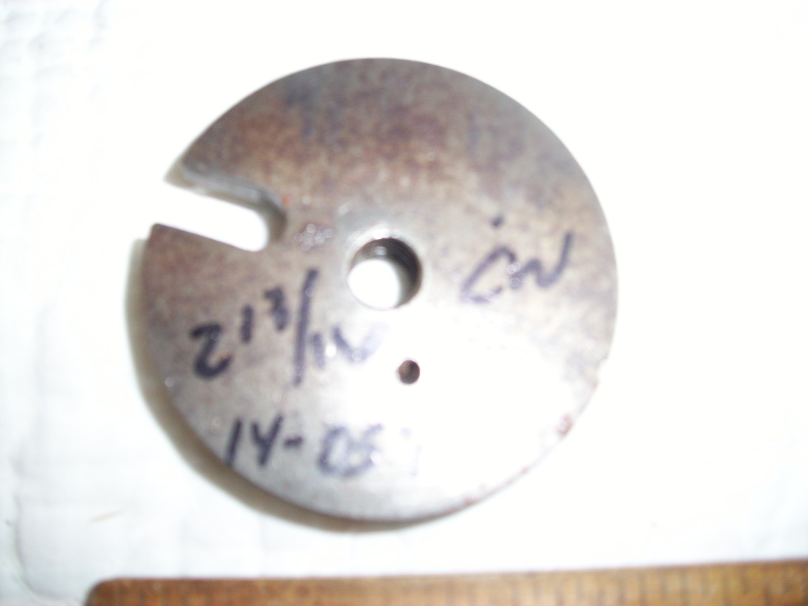 Heavy 2 13/16&Prime; diameter Steel Face Plate 7/16&Prime; Bore 14 TPI CW from Wood Lathe