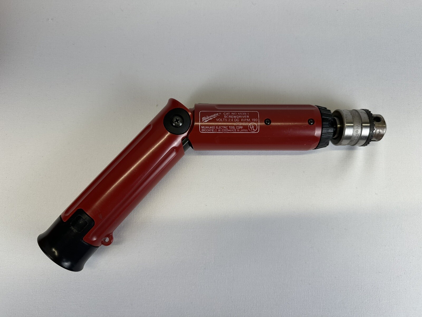Vtg Milwaukee 6539-1 Cordless Screwdriver w/ Adjustable Clutch And Case.