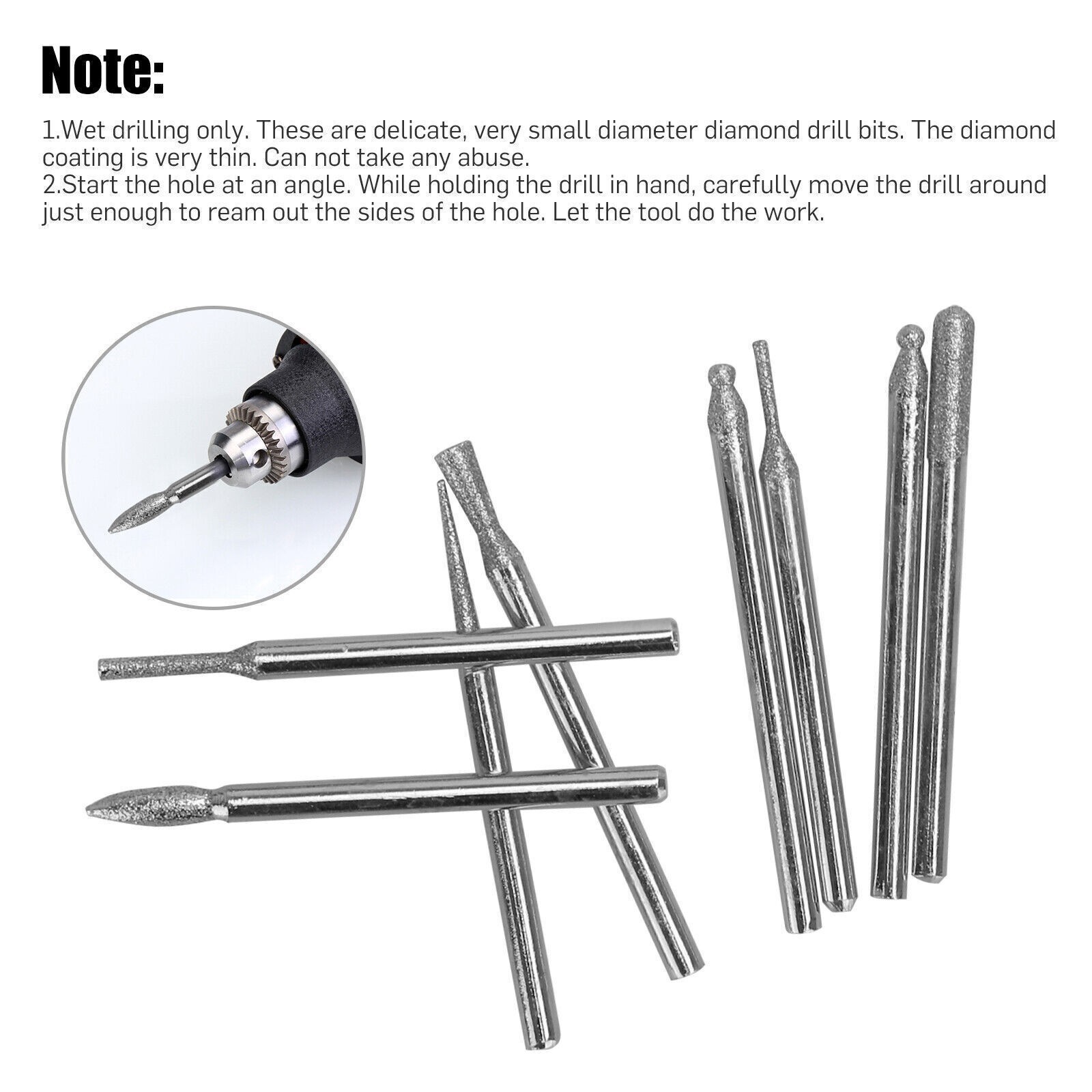 Diamond Burr Bits Drill Set Rotary Multi Tool Accessories Kit For Dremel 90 Pcs