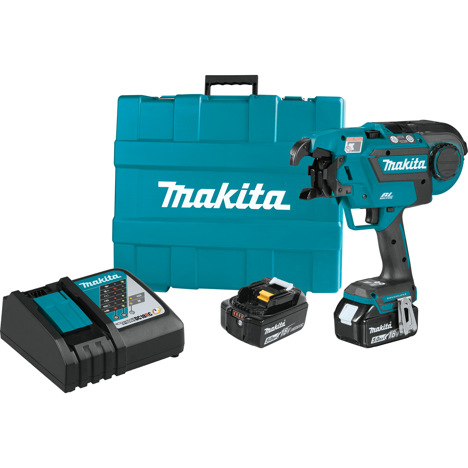 Makita XRT01TK 18V LXT Brushless Cordless Rebar Tying Tool Kit, 5.0Ah