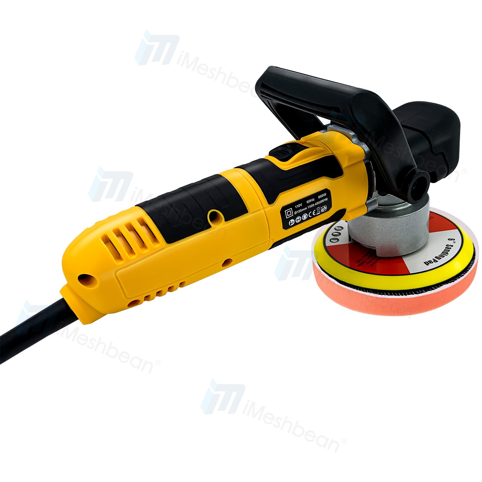Dual Action Car Polisher Buffer 6&Prime; Random Orbital Polishing Machine Polish Pads