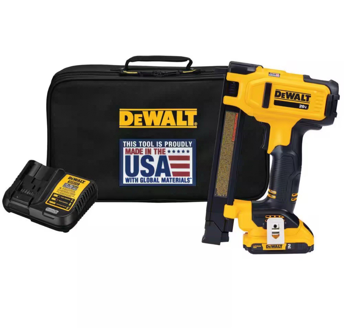 20V MAX Lithium-Ion Cordless Cable Stapler with 2.0Ah Battery, Charger and Bag