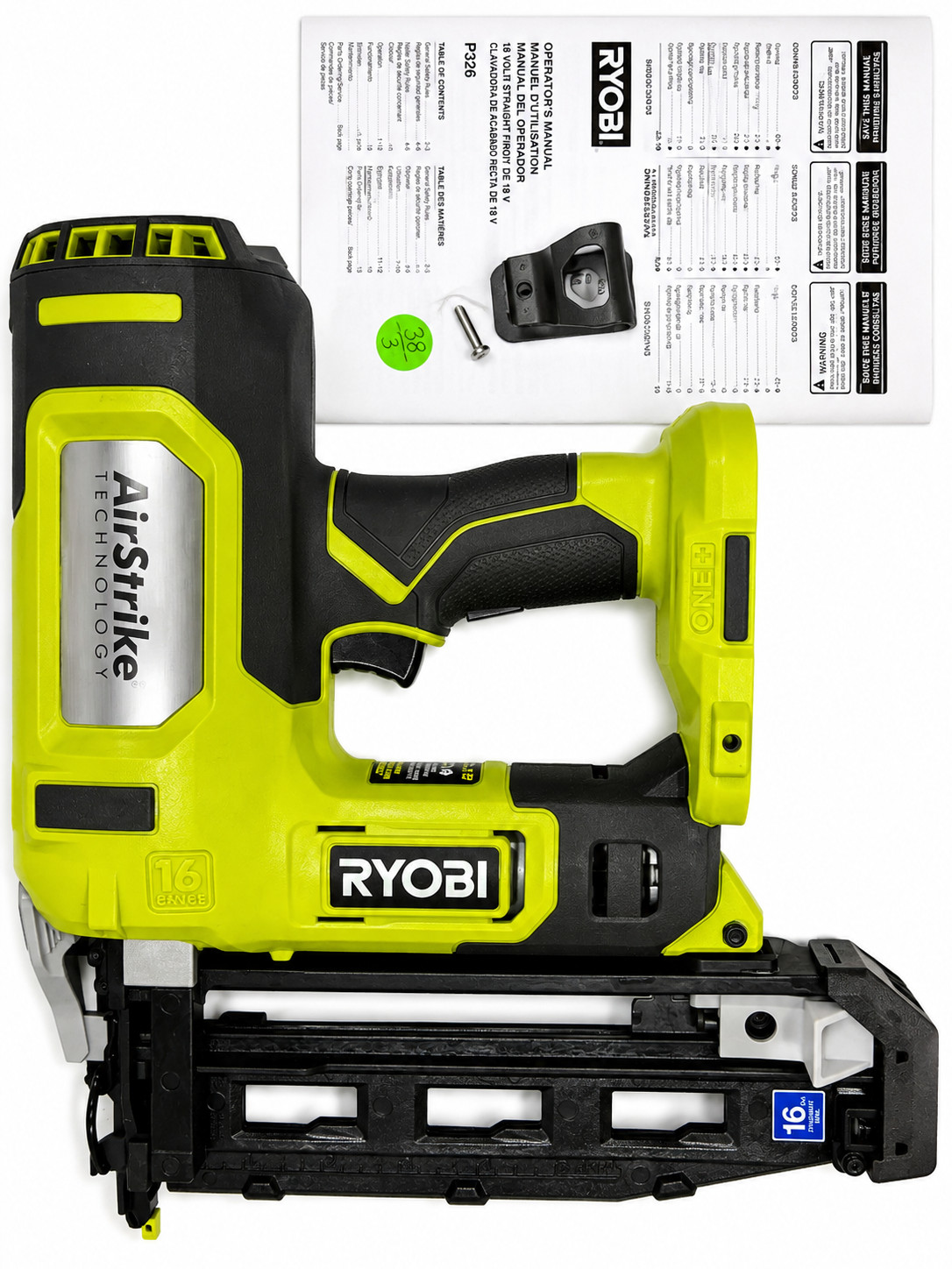 NEW RYOBI ONE+ 18V 16-Gauge AirStrike Finish Nailer Tool Only Store Display Mint
