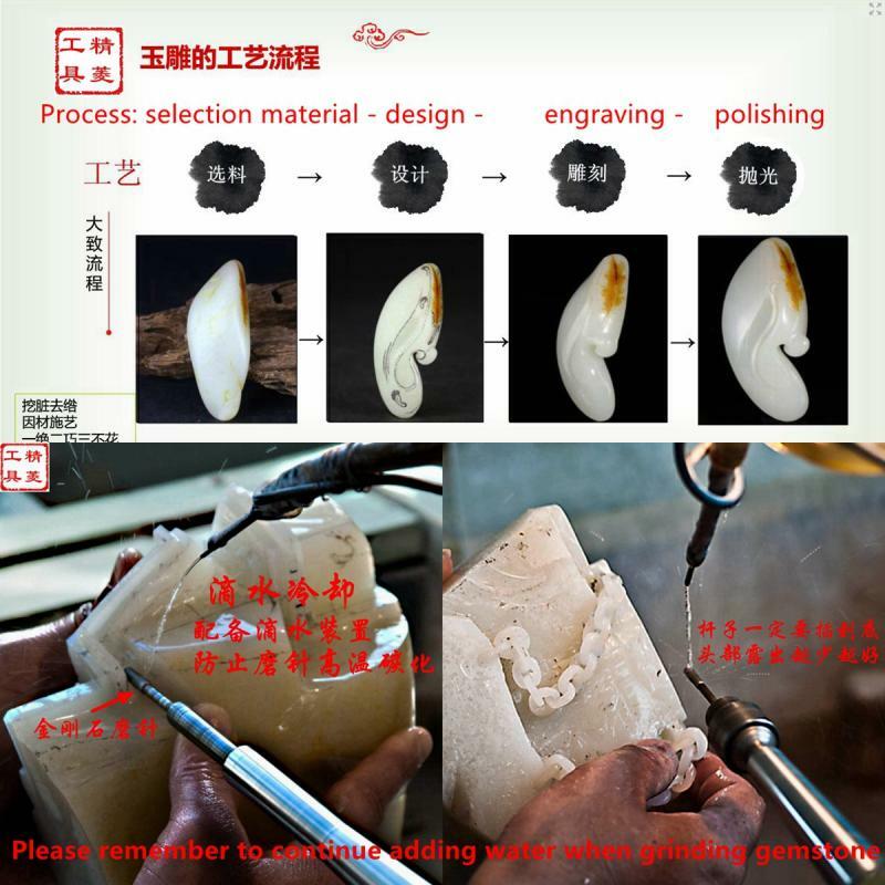 20Pcs 1mm Spherical Diamond Grinding Head Bits Jade Carving Burrs Lapidary Tools