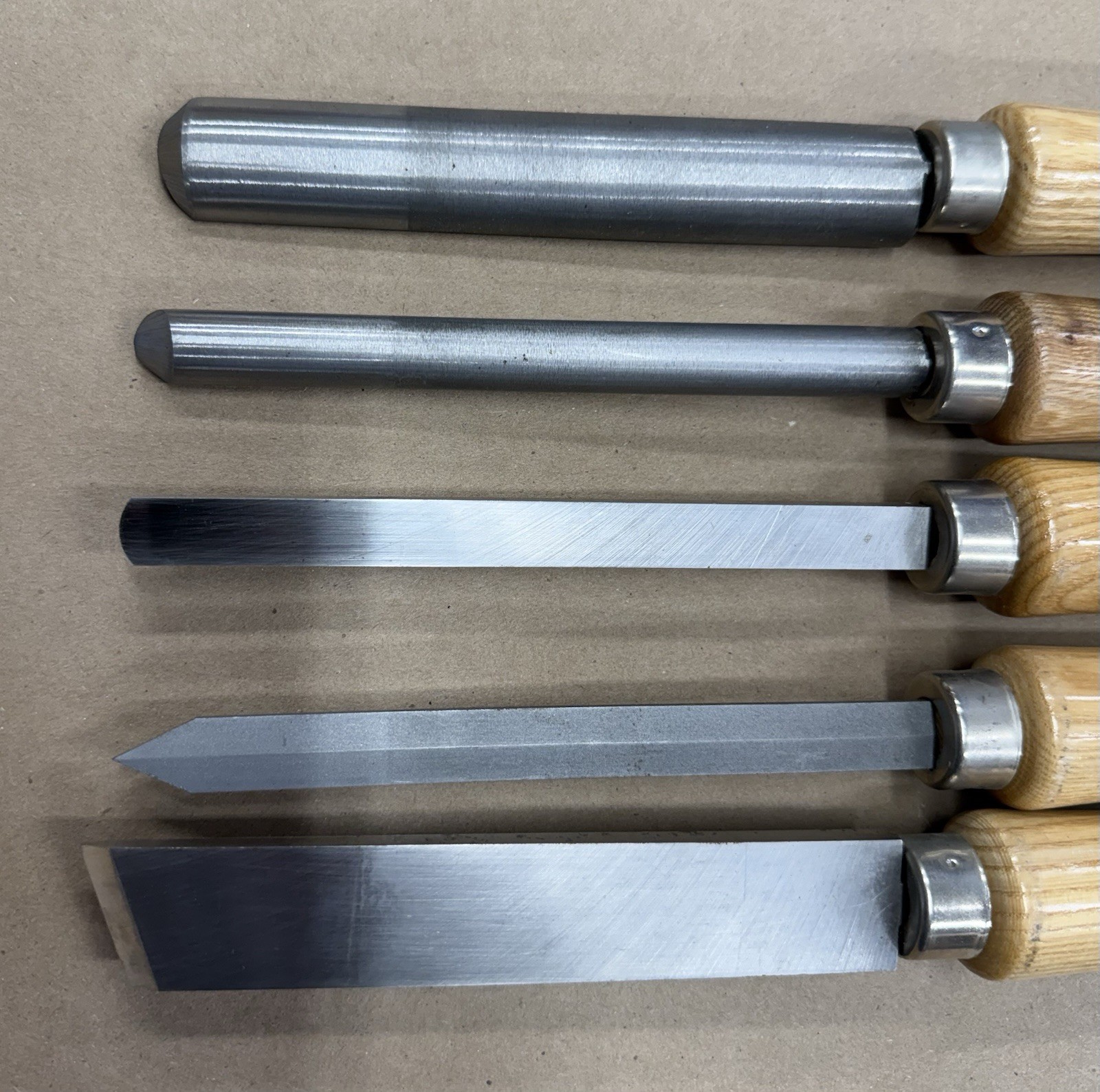 Shop Mate 5 Piece Lathe Chisel Wood Turning Tool Set (Excellent/Clean Condition)
