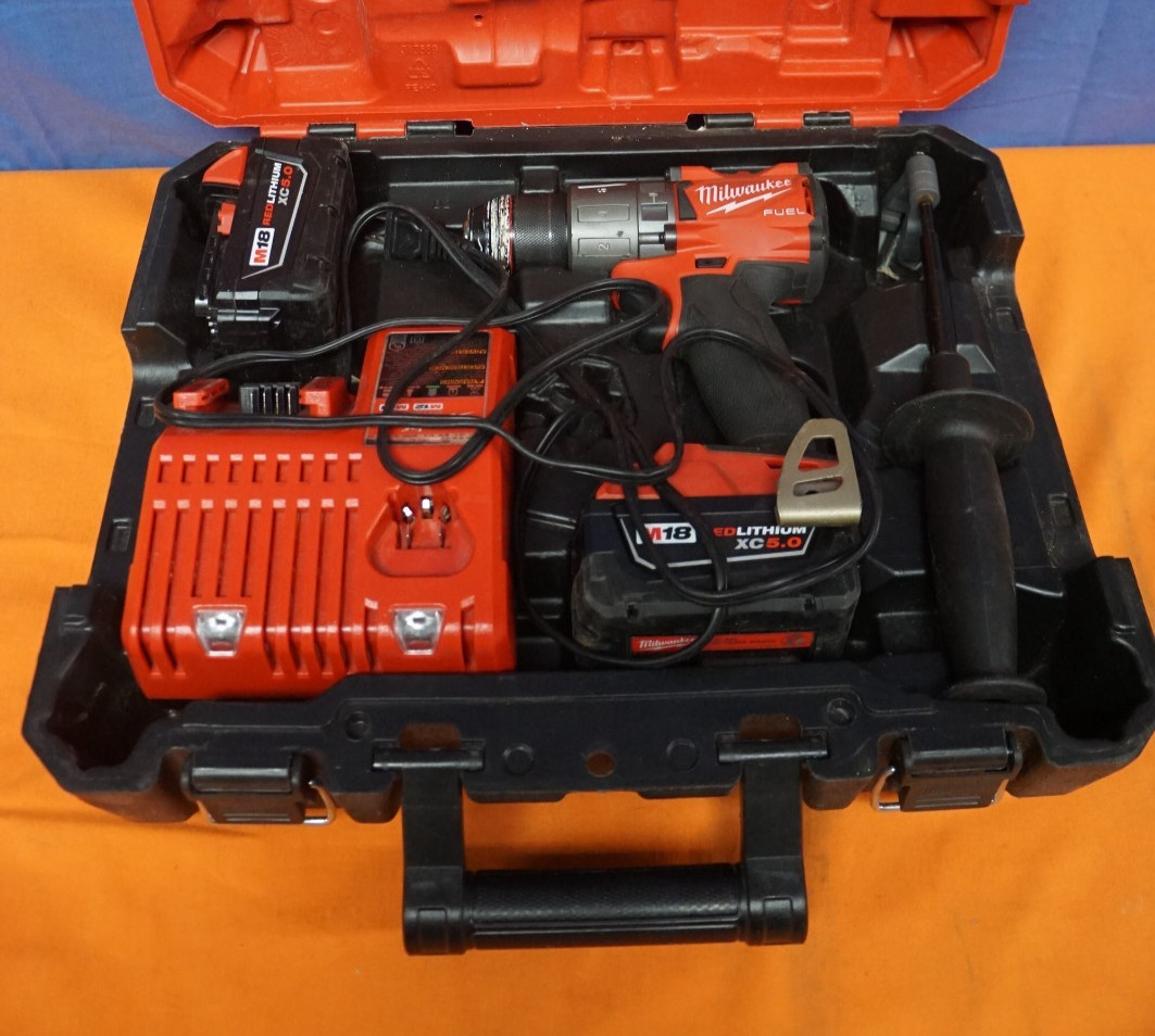 Milwaukee 2804-22 18V 1/2&Prime; Hammer Drill Driver Kit Cordless Brushless W/Case