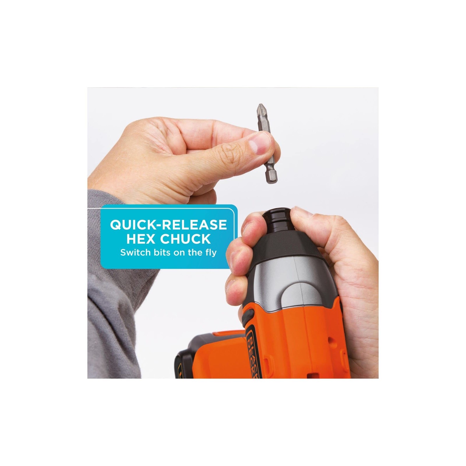 BLACK+DECKER 20V MAX* POWERCONNECT 1/4 in. Cordless Impact Driv… FAST USA SHIP