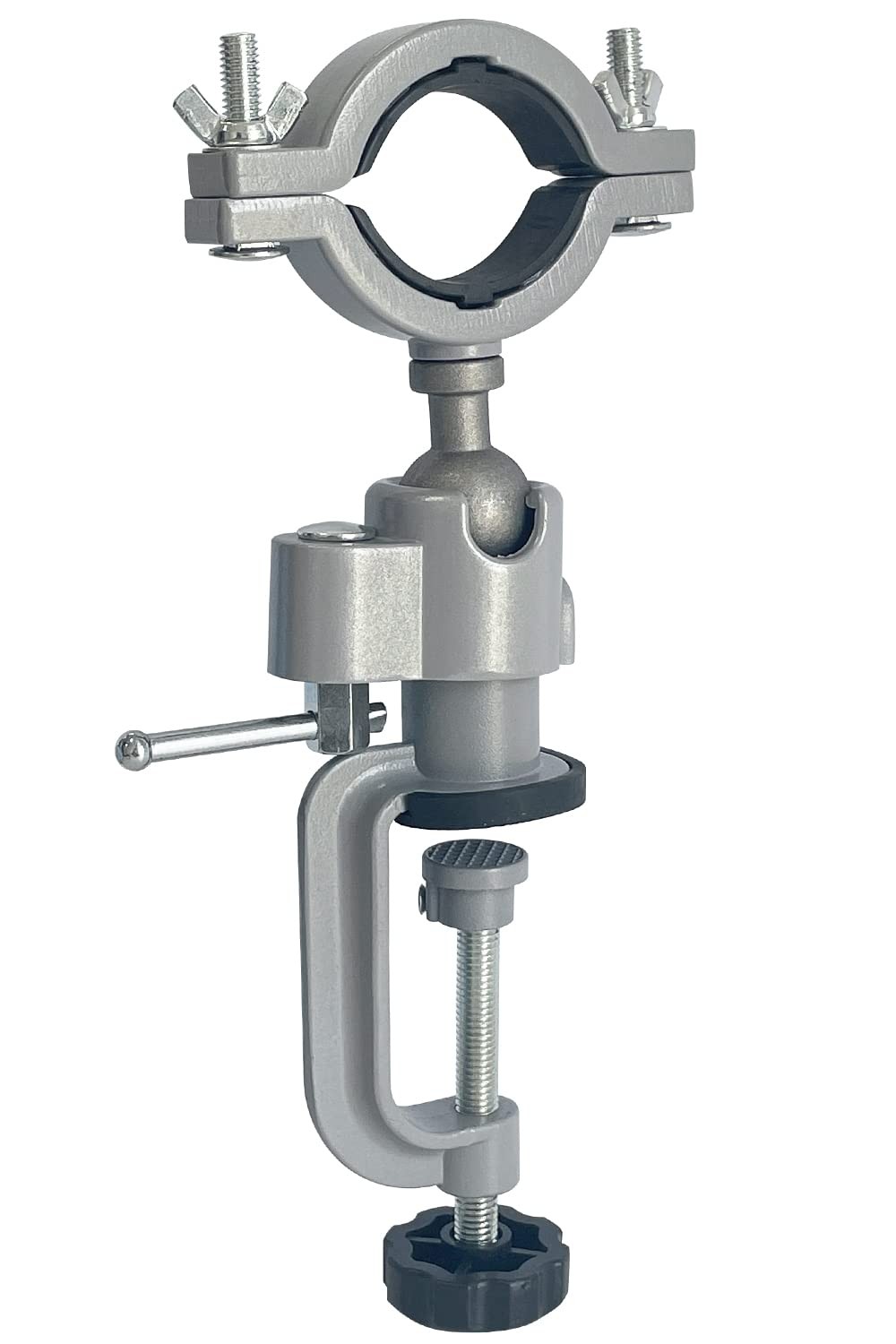 Sutekus Bench Clamp Vise 360 Degree Electric Drill Stand Holder Black