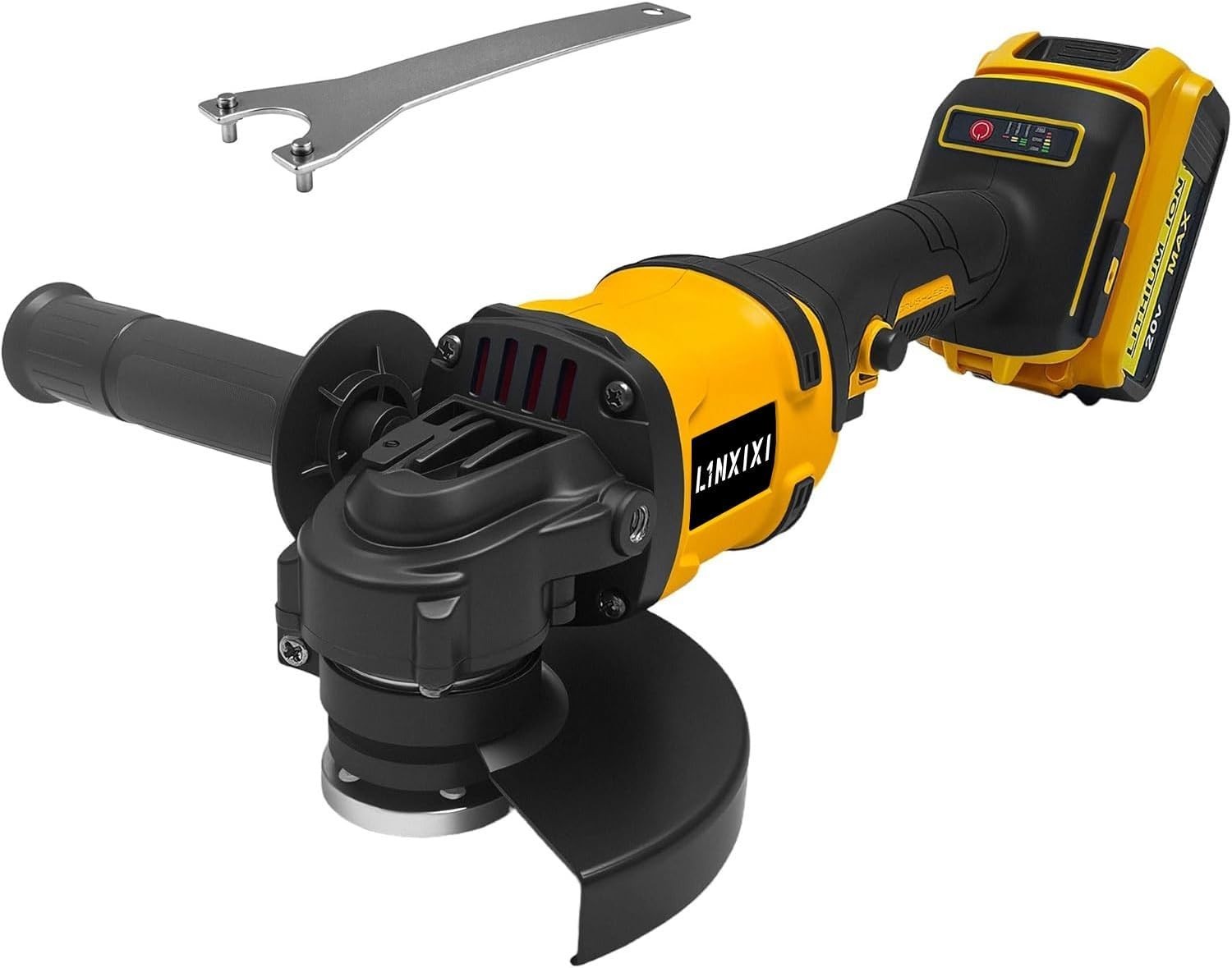 4-1/2&Prime; Cordless Angle Grinder for De-Walt 18V/20V MAX Battery, 8500RPM Brushl…