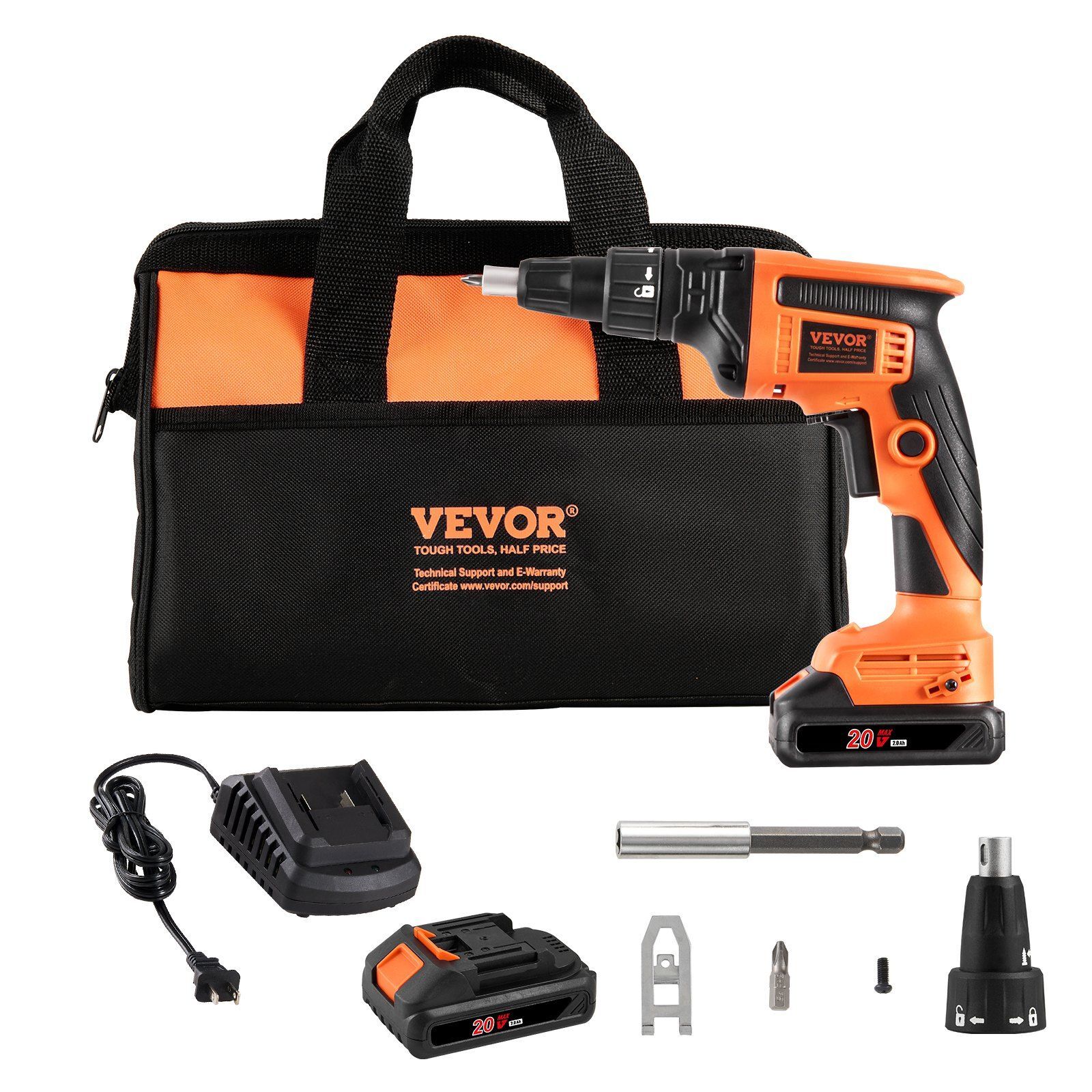 20V Brushless Cordless Max Drywall Screw Gun 4200RPM Built-in LED Light