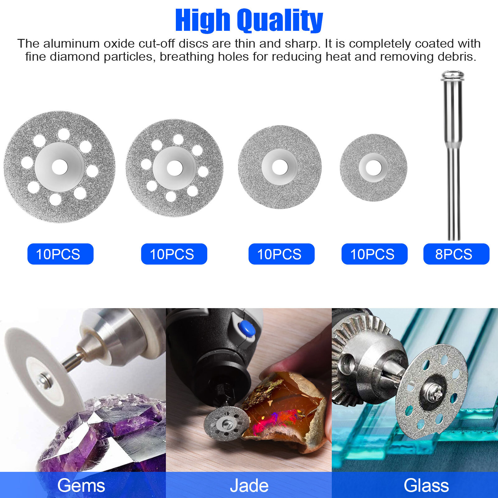 48x Diamond Cutting Wheel Die Grinder Metal Cut Off Disc For Dremel Rotary Tool