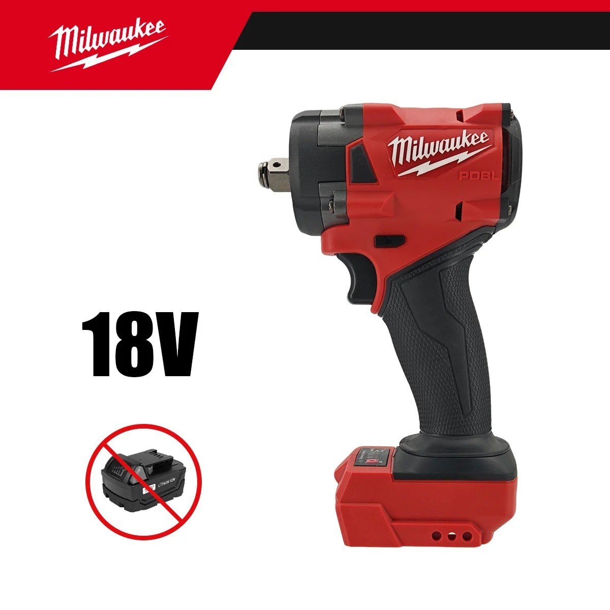 Milwaukee 18V Compact Impact Wrench 1/2 Car Truck Repair Screwdriver Toll Only