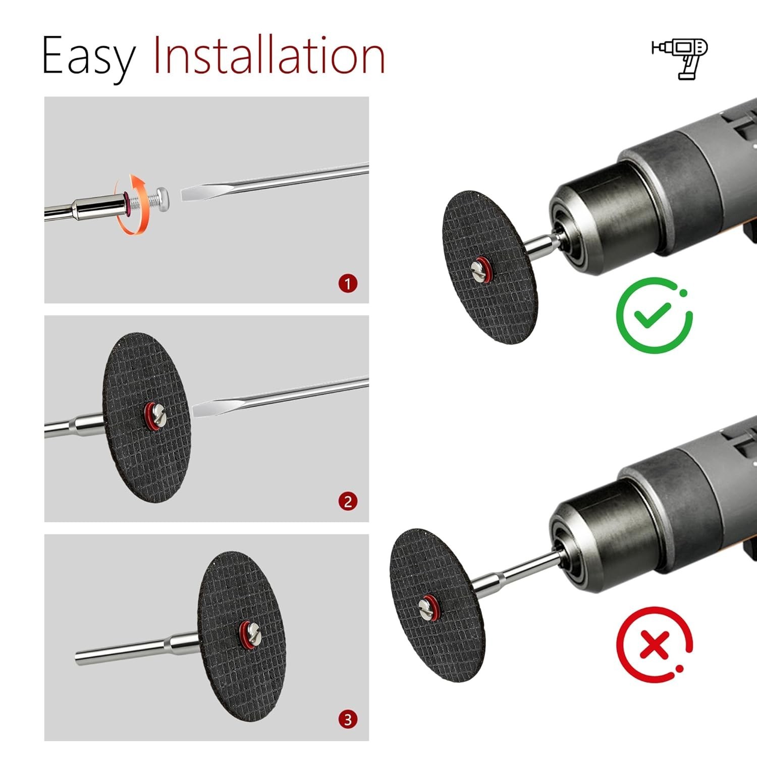 Durable 60Pcs 1-1/4 inch Cut Off Wheels & Mandrels – Perfect for Professionals