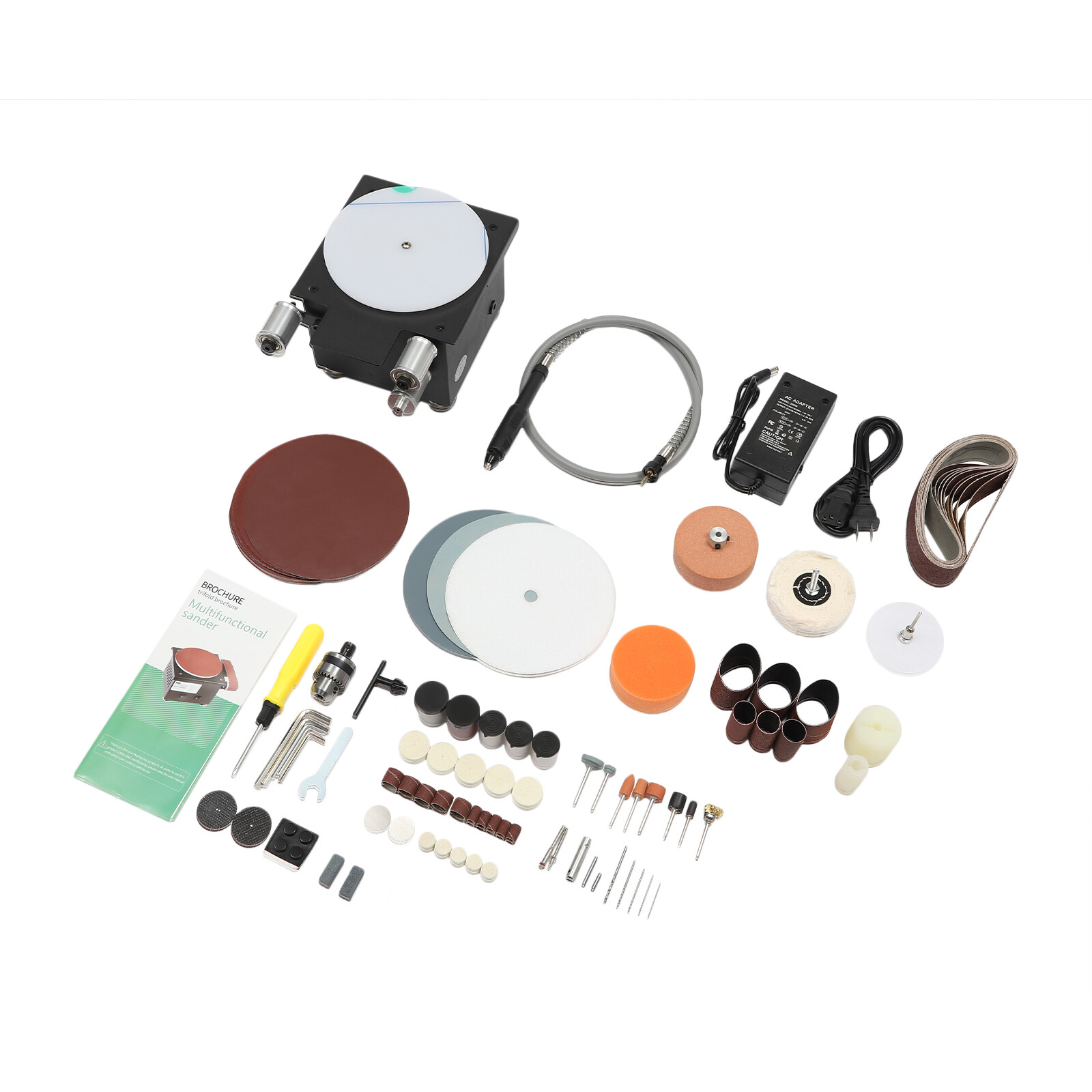 7 Gear Speed Electric Mini Grinding Sander Belt Disc Sander Sanding Machine 100W