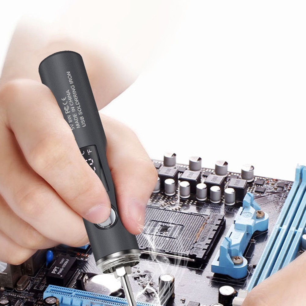 Lightweight Cordless Soldering Iron with Temperature Control for Convenient Use