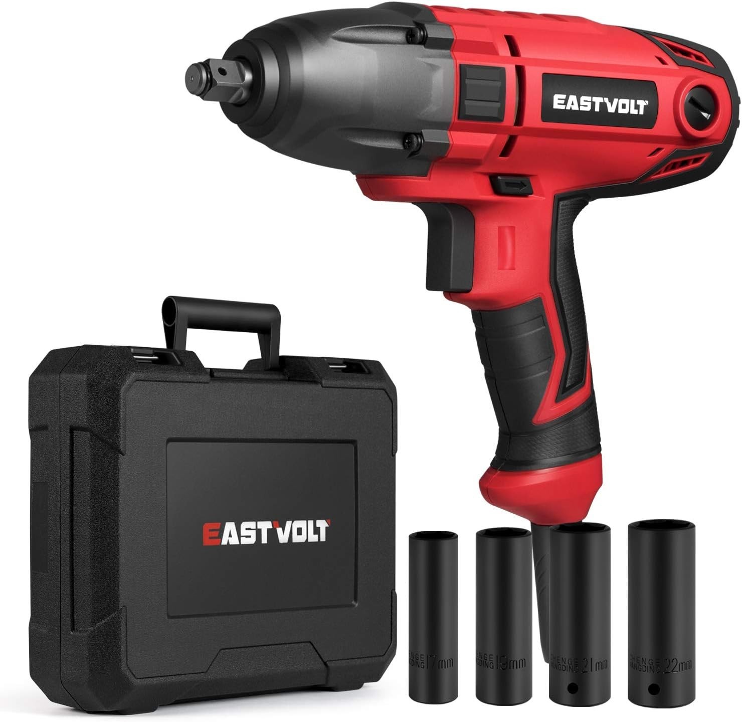 800W Electric Impact Wrench, 3400 RPM, 450 Ft-lbs