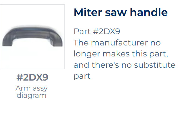 Craftsman 2DX9 Miter Saw Handle – 3D Printed Replacement