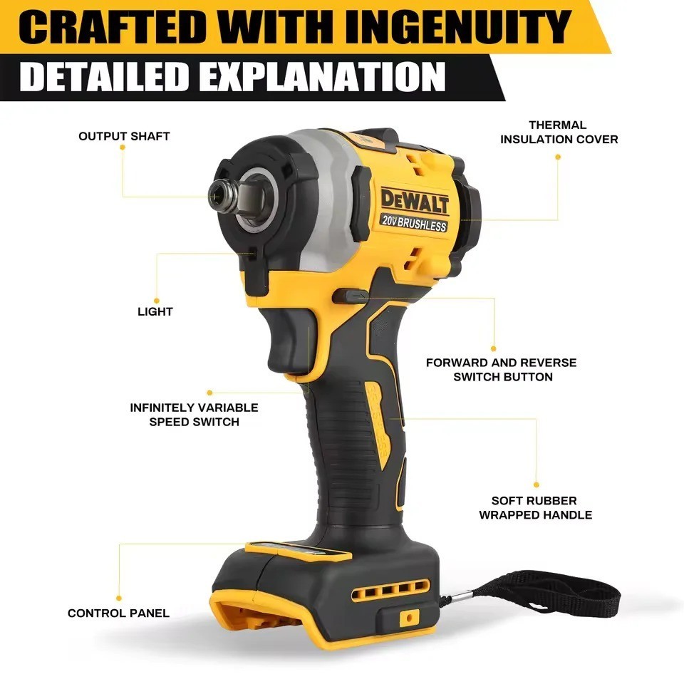 Brand New DeWALT DCF850B ATOMIC 20V MAX 1/4&Prime; 3-Speed Impact Driver Tool Only Com