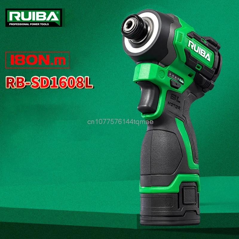 1/4 Inch Brushless Cordless Impact Screwdriver Wrench 180Nm Power Tool