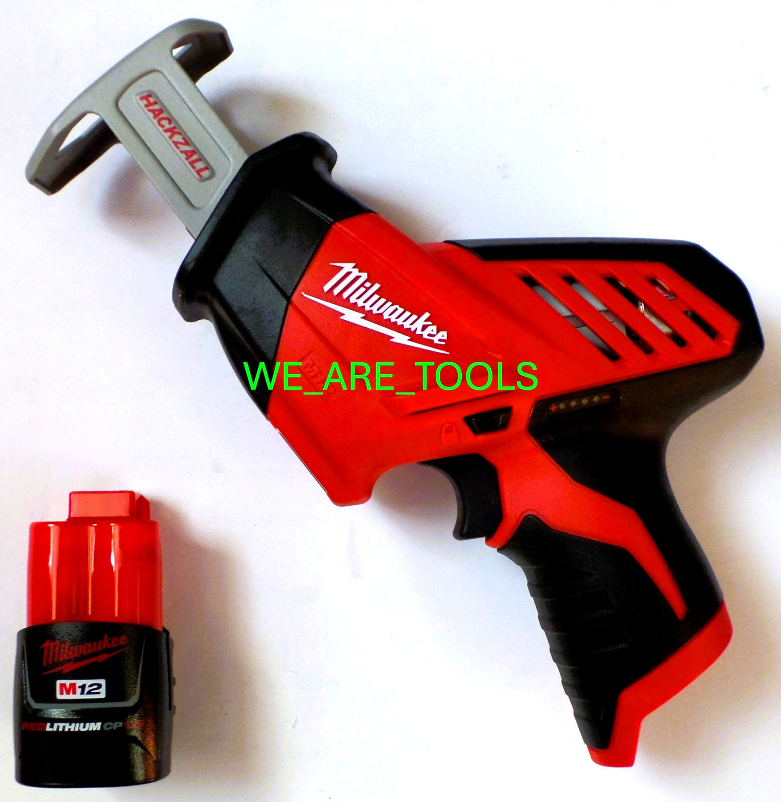 New Milwaukee 2420-20 M12 Hackzall Reciprocating Saw Sawzall, 1) 1.5 Ah Battery