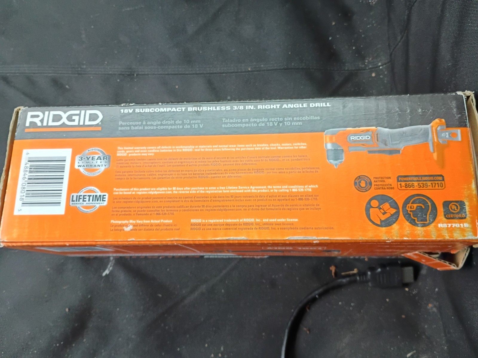 RIDGID 18V SubCompact Brushless 3/8&Prime; Right Angle Drill (R87701B)
