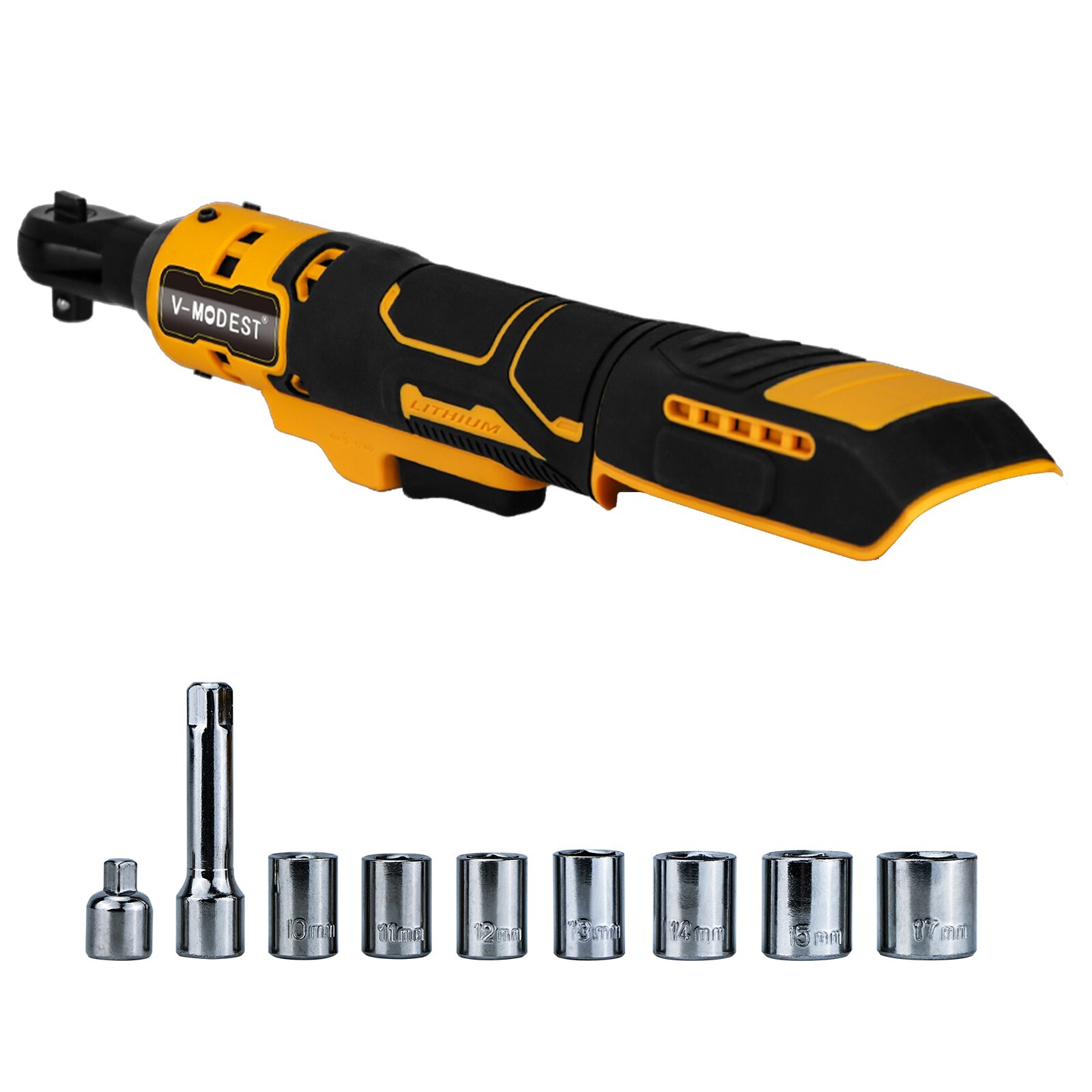 Cordless 3/8&Prime; Ratchet & 1/2&Prime; Impact Wrench Power Tool Set For Dewalt 20V Battery