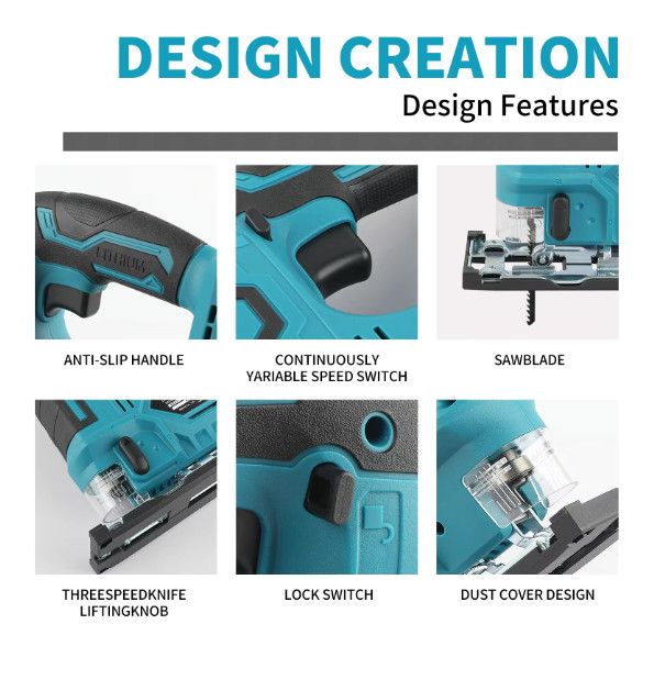 Makita DJV182 Cordless Jigsaw:18V,300W,0-2700rpm,80mm Stroke,±45°