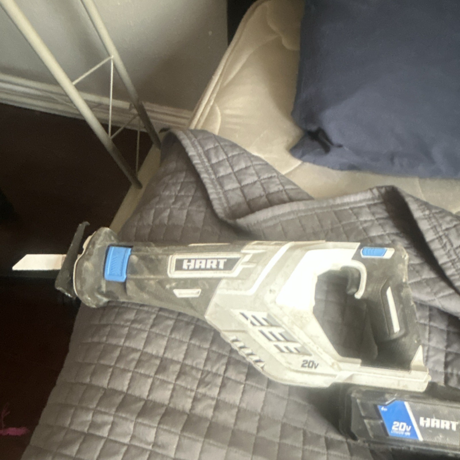 HART 20V Cordless Battery Reciprocating Saw Tool Only Black/Gray/Blue