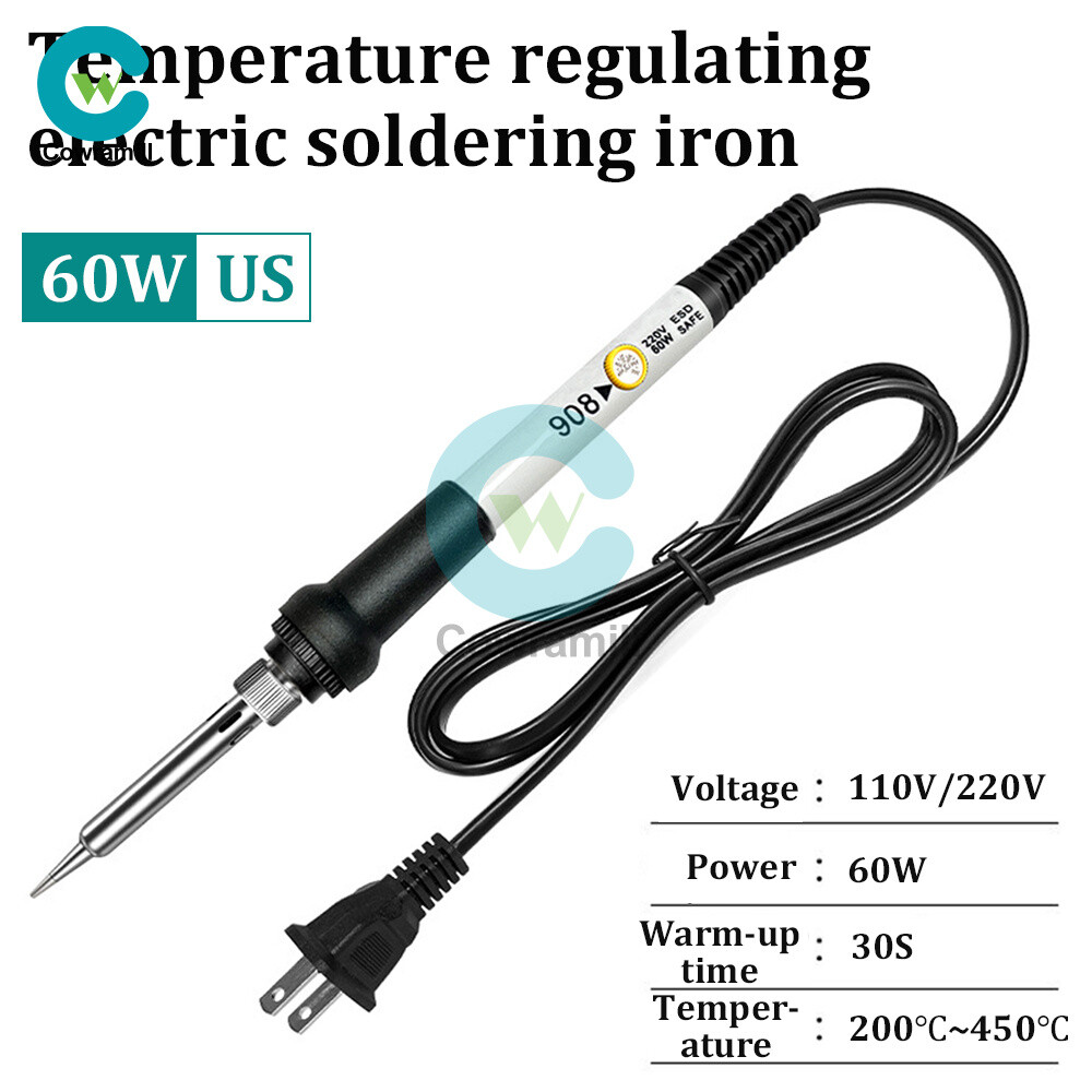 60W Soldering Iron Wired Electronics Welding Irons Solder Tools Adjustable Temp