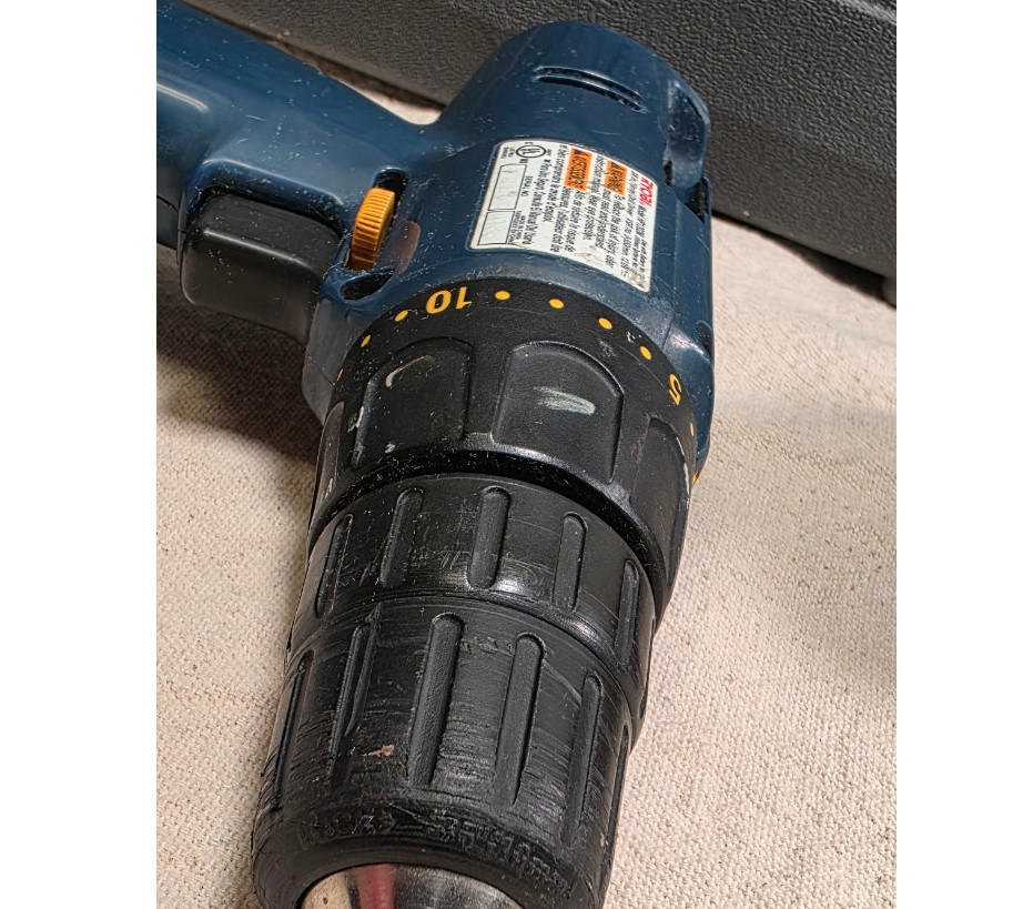 Drill Ryobi HP1202M Driver 3/8 Hard Case Box 2 12.0V Batteries Untested 1311148