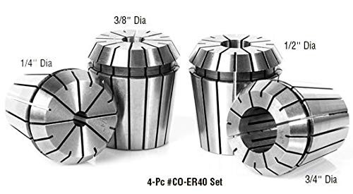 – 25-26mm Spring Collets ER40 (CO-244), Industrial Grade