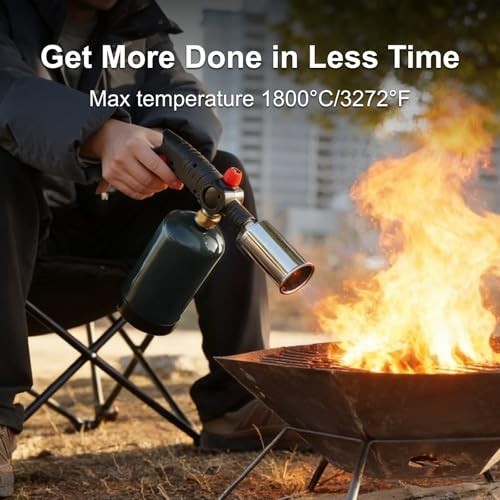 Heavy Duty Propane Torch 3272°F – Professional Multi-Use Torch with Adjustable F