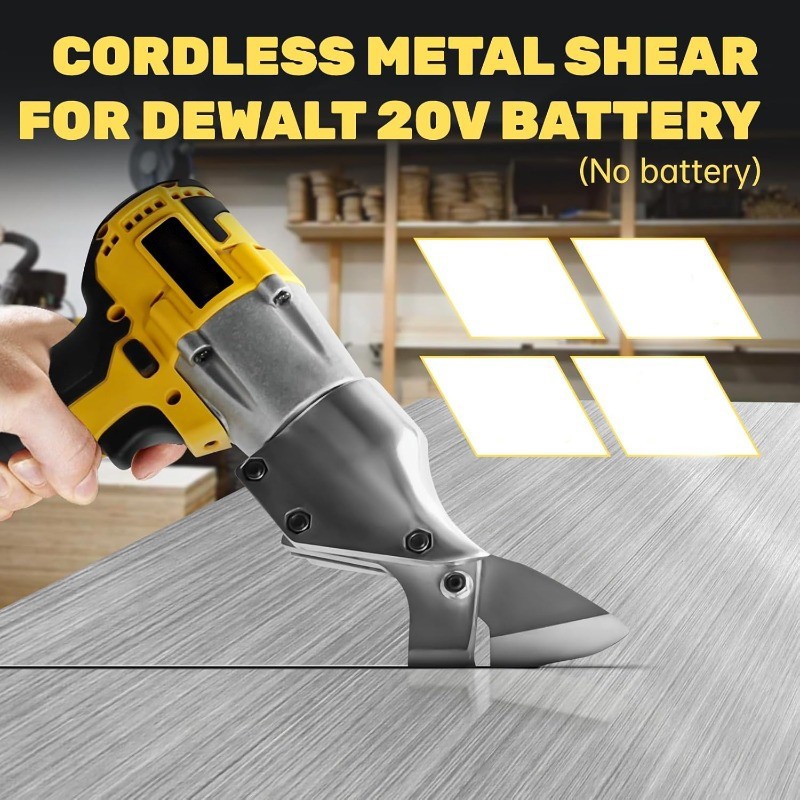 Sheet Metal Shear, Cordless Electric Steel Metal Shears for Dewalt 20V Battery