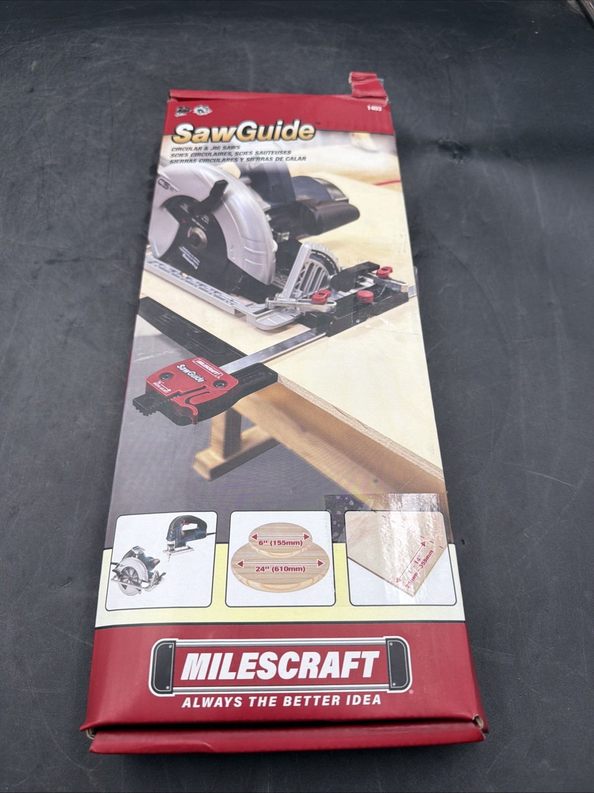 Milescraft 1403 Saw Guide Universal Saw Guide for Circular and Jig Saws Rip
